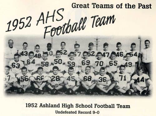 1952 Ashland High School Football Team