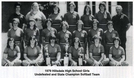 1979 Hillsdale Girls Softball State Champs
